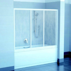 AVDP3-150 Шторка для ванны 150 см проф бел Rain