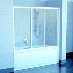 AVDP3-150 Шторка для ванны 150 см проф бел Rain