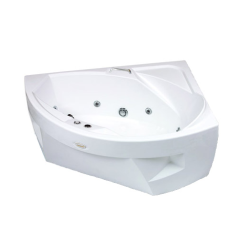 Фиеста-стандарт-white  Ванна с г/м, правая,1500*1090+подголовник круглый+панель