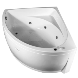 Окленд Стандарт-Chrome Ванна акриловая 1370х1370 г/м+cлив-перелив+подголовник круглый металлик+панел